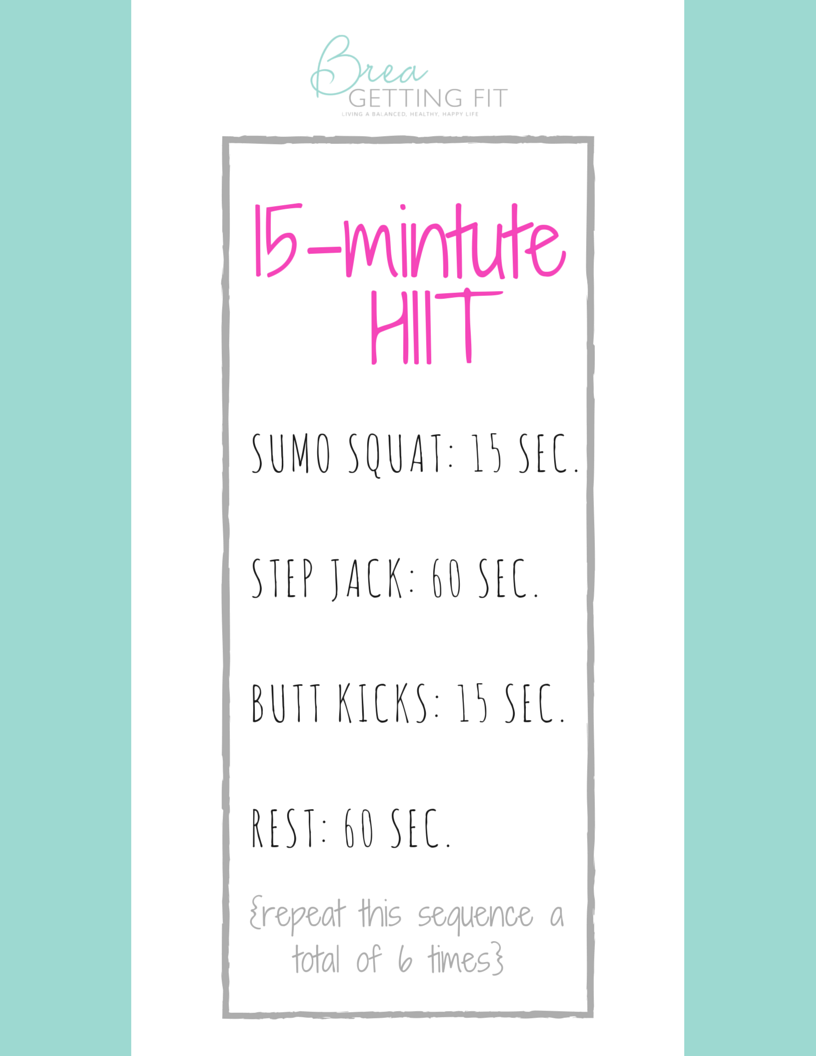 My 15-Minute Beginner HIIT Workout