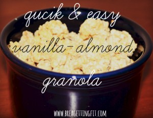 Easy homemade granola recipe to make ahead for breakfast.