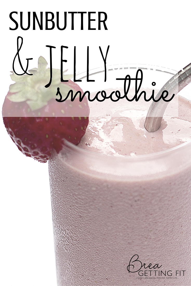 Peanut-free? Try this delicious sunbutter and jelly smoothie!