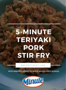 Teriyaki Pork Stir Fry with Quinoa In Just 5 Minutes