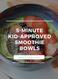 banana peach smoothie bowl