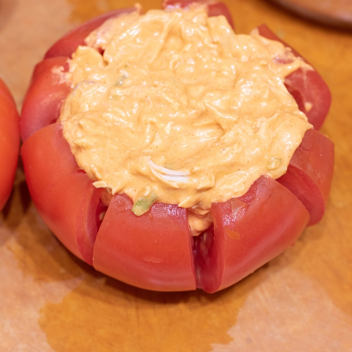 buffalo chicken stuffed tomatoes recipe