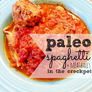 Do you miss pasta? You won't with this super easy Simple Paleo Crockpot Spaghetti and Meatballs recipe